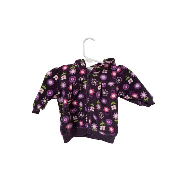 Just One You Carter's Girls Infant baby Size 3 Months Long Sleeve Fleece Hoodie - Picture 1 of 3